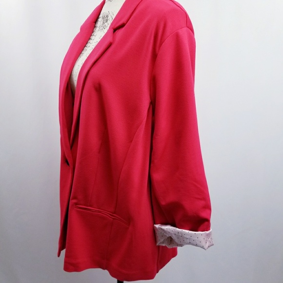 Kensie Plus Size Fitted 3/4 Sleeve Blazer 3X - Picture 4 of 7